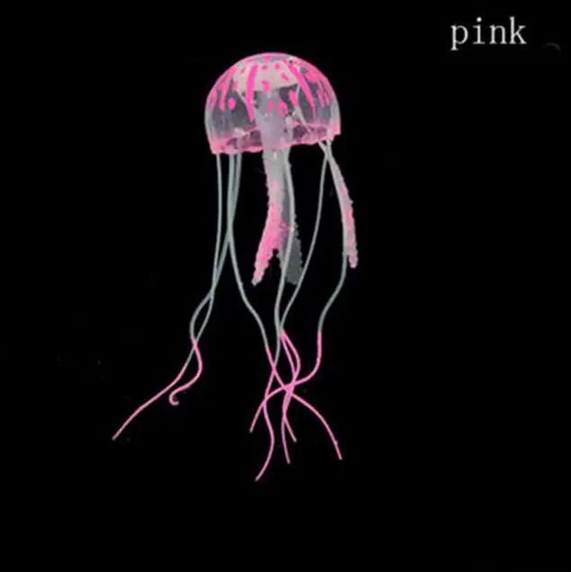 Искусственный плавающий светящийся медуза Аквариумное украшение Аквариум с рыбками Подводный живой растительный светящийся орнамент Водный ландшафт