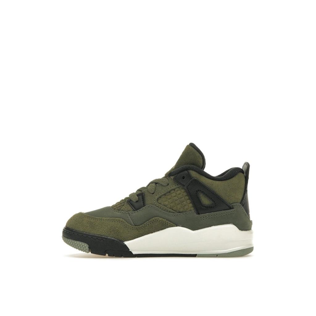 Кроссовки Air Jordan 4 Retro SE Craft TD Olive Baby, зеленые, средне-оливковые, бледно-ванильные, FB9930-200