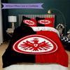 Eintracht Frankfurt Pattern Bedding uilt Set uilt Cover Pillowcase Home Decoration Birthday Gift (1 * duvet cover + 2 * pillowcase  without core)