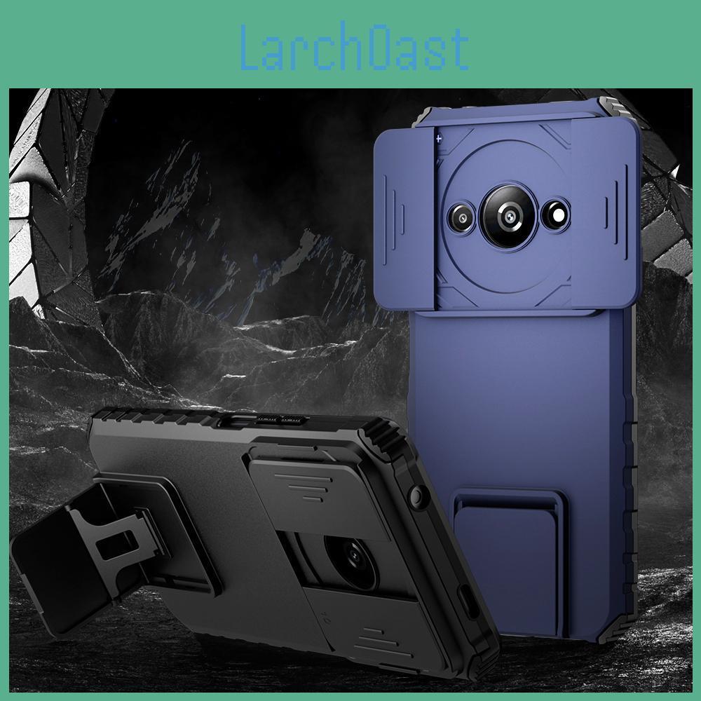 Case Armor Keysion For Shockproof Xiaomi Redmi A3 A3x Slide Push Pull Camera Lens Protection Live Stand Phone Cover For Poco C61