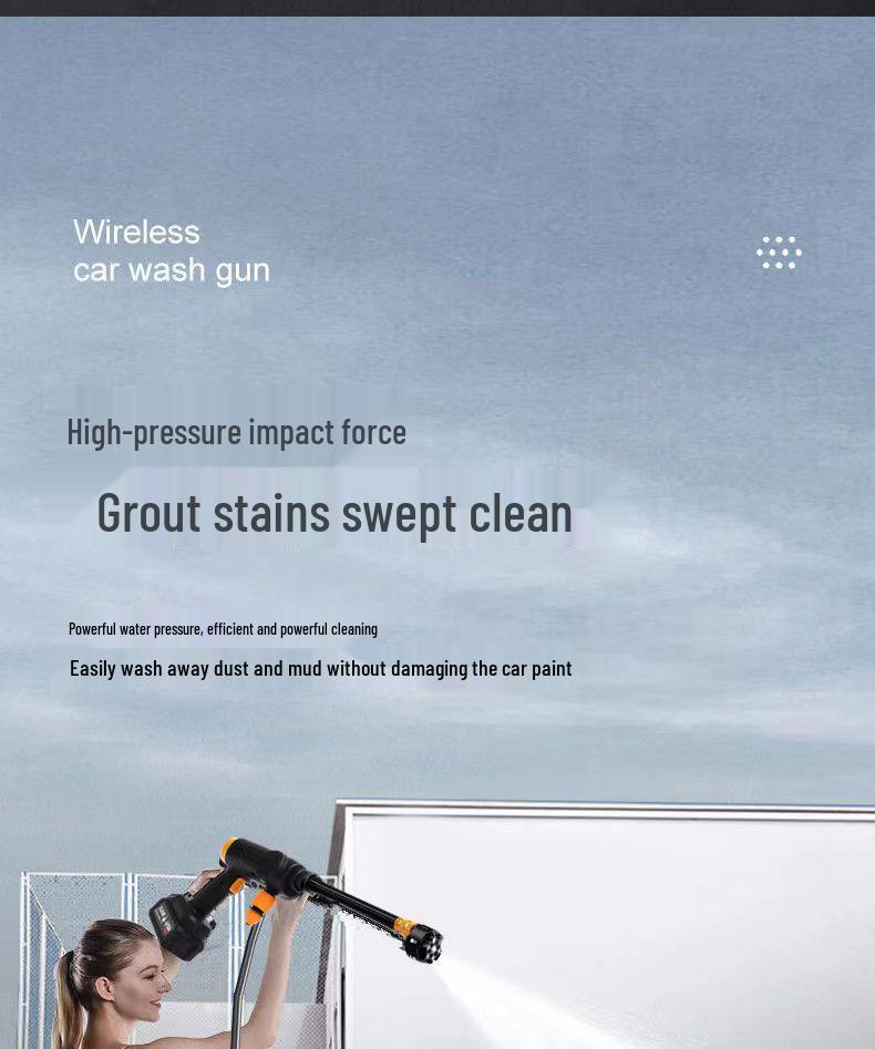 Rechargeable Cordless High-Pressure Car Washer & Multifunction Water Gun
