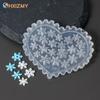 1PCS Christmas Snowflakes 3D Acrylic Nail Mold Nail Art Decoration DIY Silicone Transparent Manicure Template For Nail Charm