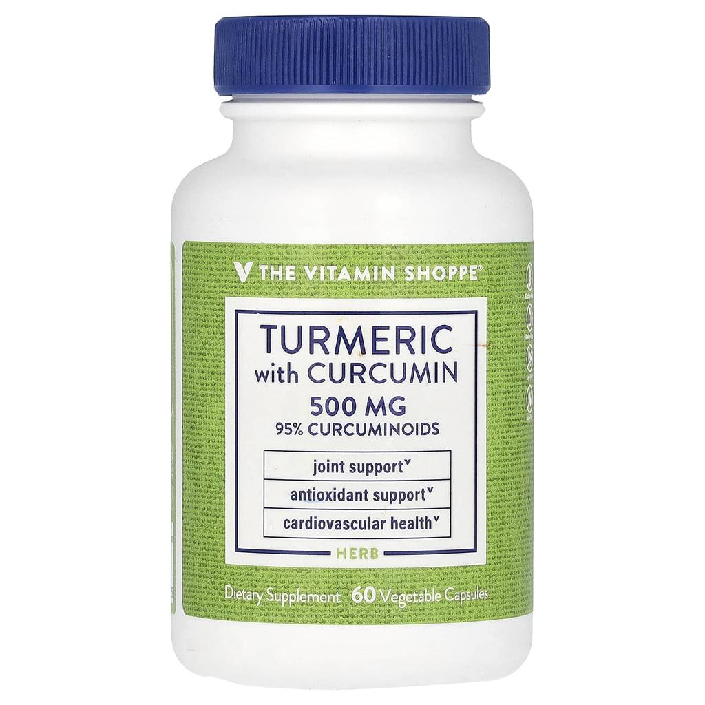 the Vitamin Shoppe With Turmeric and Curcumin, 500 Mg, 60 Veggie Capsules