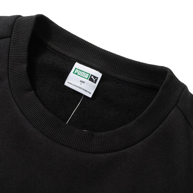 Puma Круглый вырез Повседневный спортивный свитшот с длинным рукавом Мужской свитшот Черный 629736-01