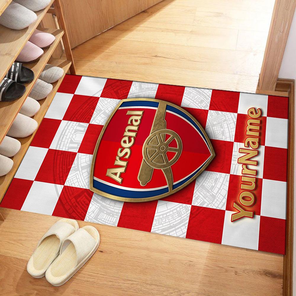 Arsenal Customized Name Floor Mat Suitable for Living Rooms Entryway Study room Playrooms Antislip Carpet Anime Office Decor Spiritual Gift