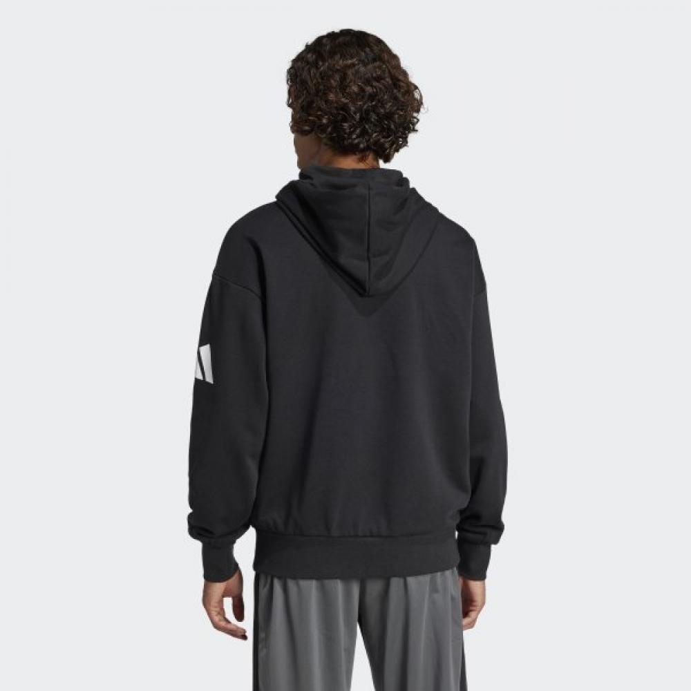Adidas Унисекс повседневная весна-осень толстовка с капюшоном Adidas Jf3587 Essential Loose Fit 3 Bar Logo...