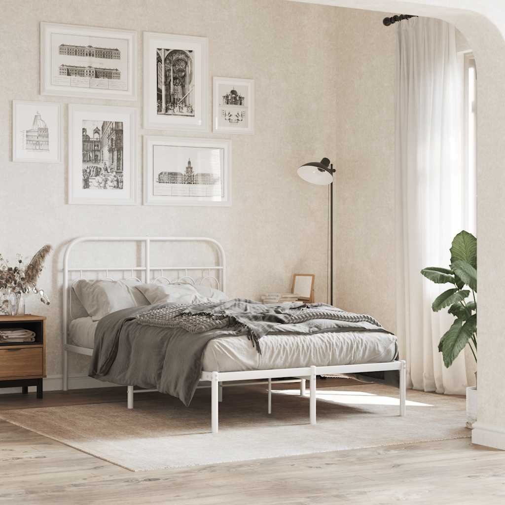 Replacement Headboard Metal White 120 cm
