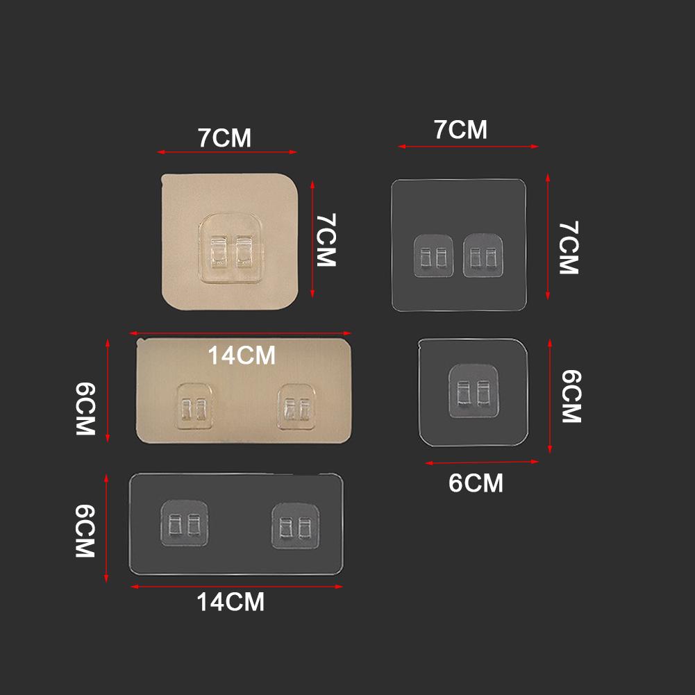 Настенные многофункциональные крючки Прозрачный самоклеящийся крючок Без перфорации Кухонная полка для хранения в ванной комнате Держатель Крючок на наклейках без следов