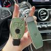 Leather Keychain Strap Shiny TPU Car Key Case Cover for Mercedes Benz C Class W204 GLC260 C200 The CIA GLA W205 W212 C S E Class