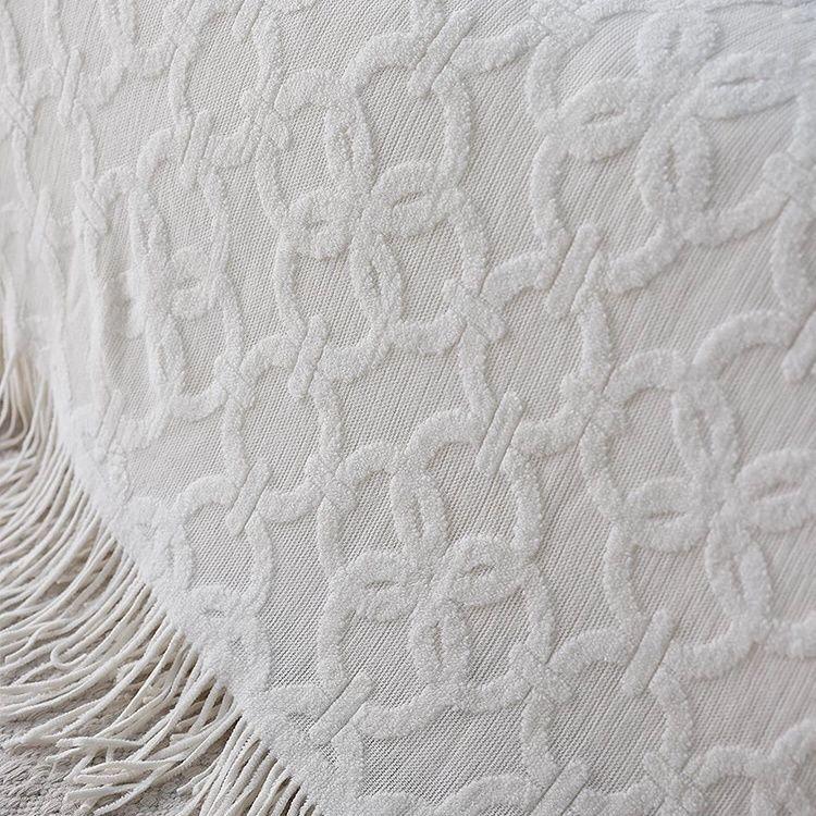 Вязаная дорожка на кровать и плед для дивана American Vintage - Длинное коричневое покрывало с нордическим минималистичным дизайном