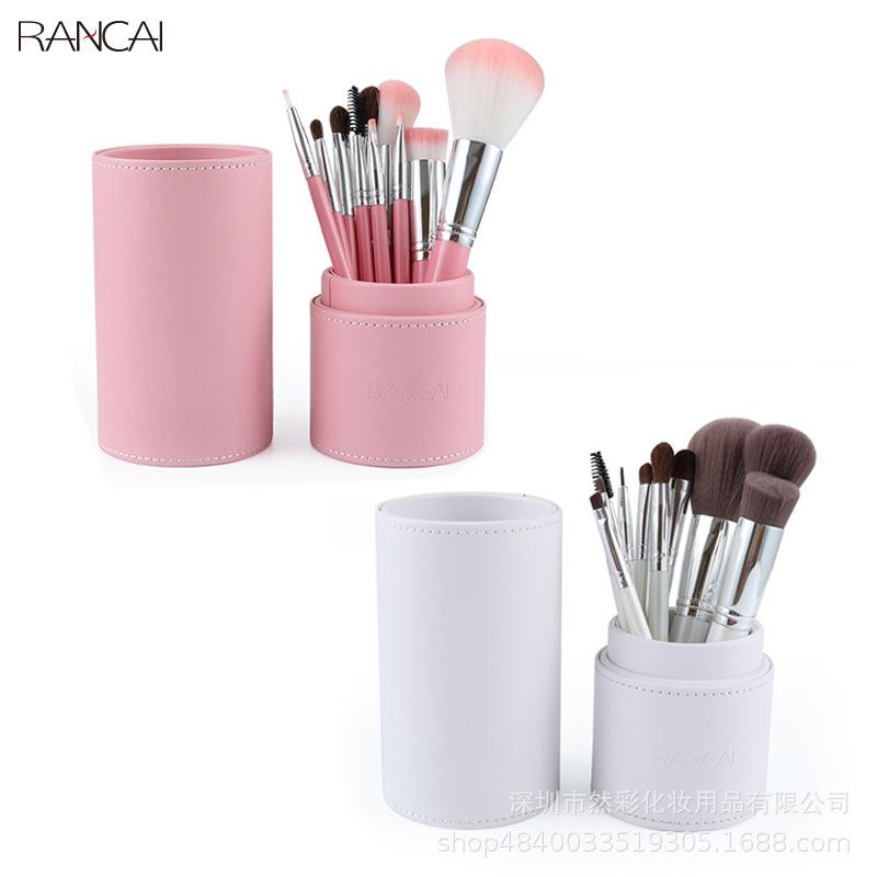 New RANCAI 10 makeup brushes set Cylinder set Brush full set Beauty tools Beginner pony hair