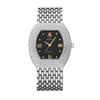 Classic Gold Plated Women's Watch Roman Numeral Dial Oval Shape Textured Bezel Alloy Band Business Casual Wristwatch