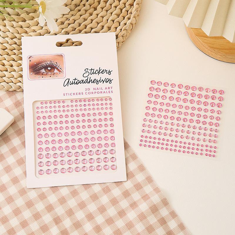 Алмазная кристаллическая татуировка-наклейка, блестящая подводка для глаз, макияж для бровей, лицо, глаза, алмазные татуировки, рок-горный хрусталь, 3D наклейки-подводка для глаз