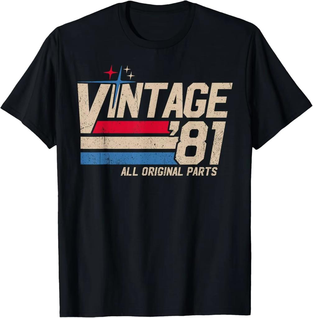 Classic 1981 Original Vintage Birthday Est 1981 Edition Tshirt Print Original Design Gifts T Shirts Summer Tops Camiseta
