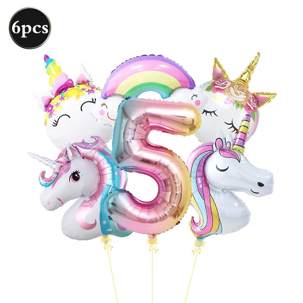 Unicorn Birthday Party Supplies Tableware Plates Cups Napkins Tablecloth Banner Foil Balloons Pastel Rainbow Baby Shower Decor