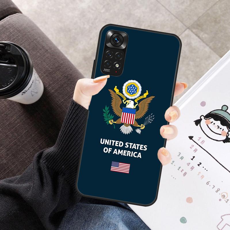 Чехол Флаг США для Xiaomi Redmi Note 11 10 9 8 12 Pro 10S 11S 12S Чехол для Redmi 9 10 10A 9C 10C 12C