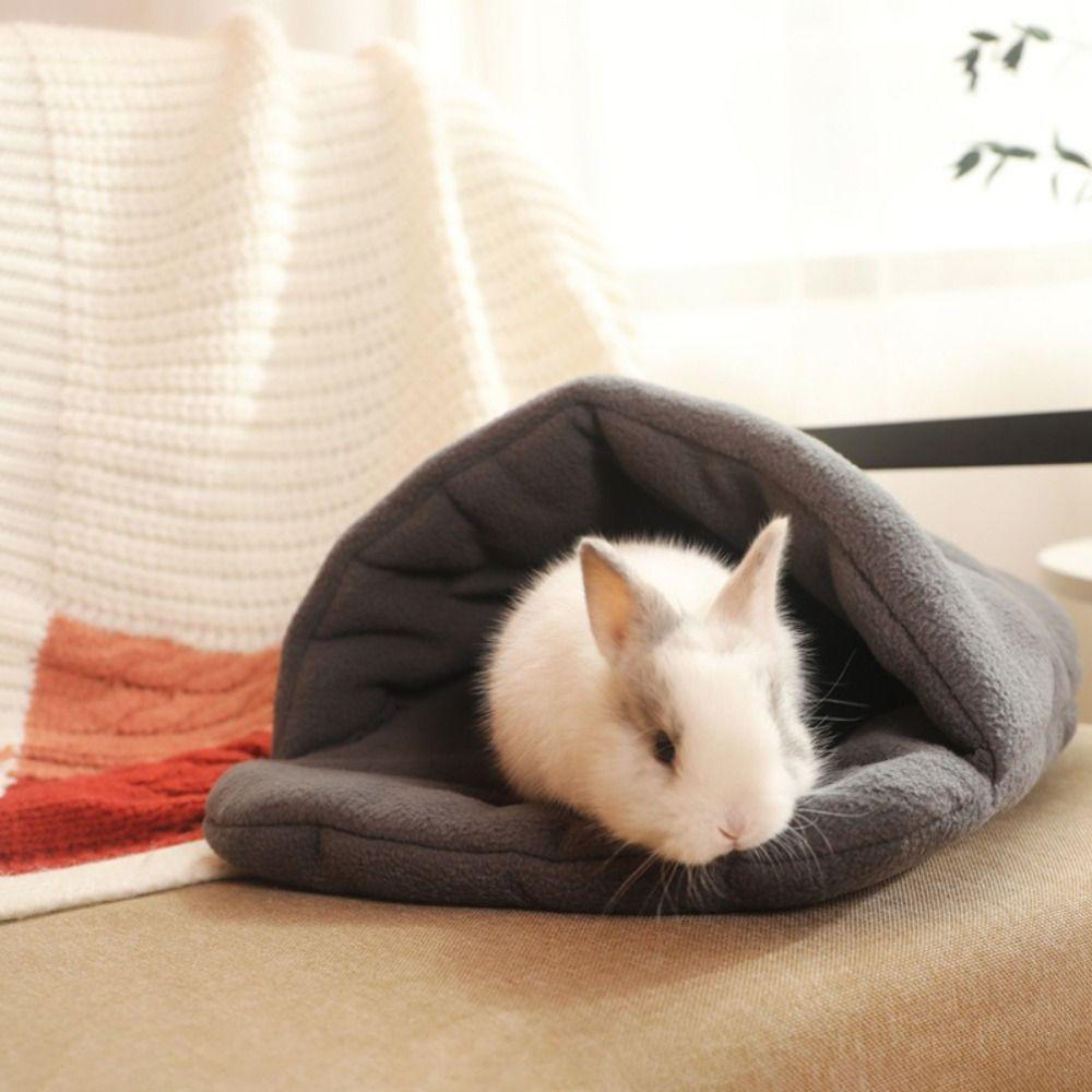 Fleece Pet Bed Sweat-absorbent Pet House Pet Assessories Sleeping Bag Rabbit