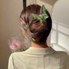 New Sweet Colorful Clear Butterfly Hair Claw Women Girls Summer Acrylic Non-Slip Crystal Butterfly Hair Jaw Clip for Thin Hair