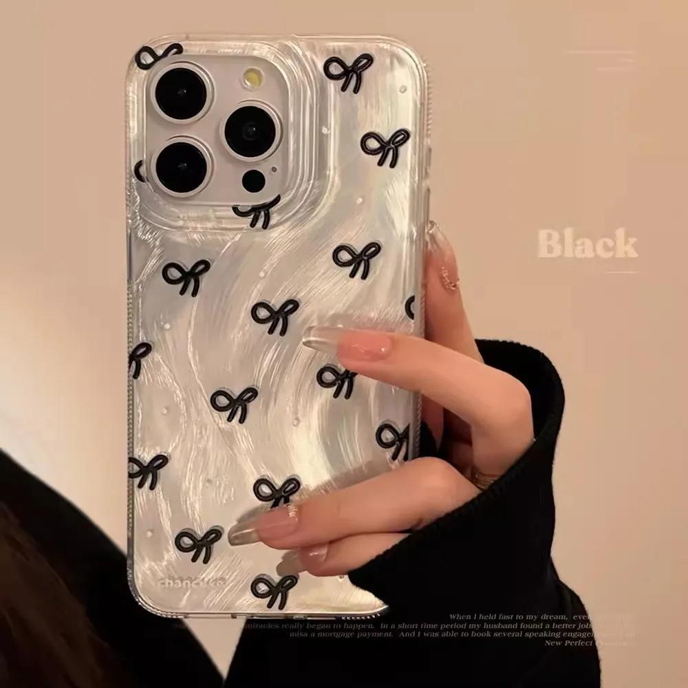 Роскошный чехол для телефона с узором в виде банта для iPhone 17 16 15 14 13 12 11 Pro Max XS X XR Plus Mini SE 2020 2022