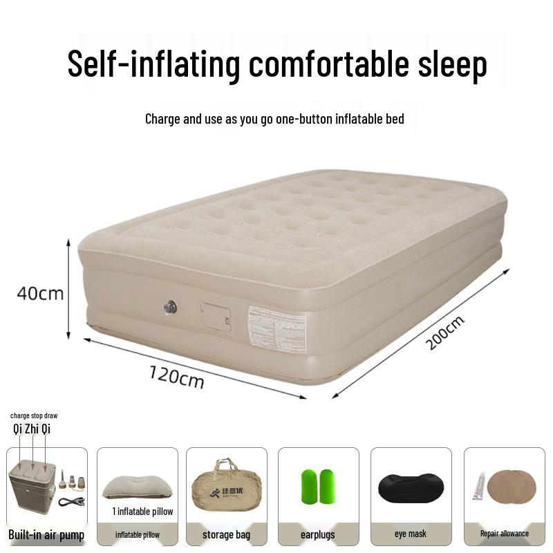 Smart AI Voice-Controlled Inflatable Air Mattress for Outdoor Camping – Thickened Double Bed Sheet