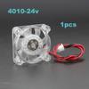 4010 40x40x10 мм 4 см гидравлический подшипник 2pin DC 5v 12v 24v охлаждающий бесщеточный вентилятор прозрачный белый светодиодный свет