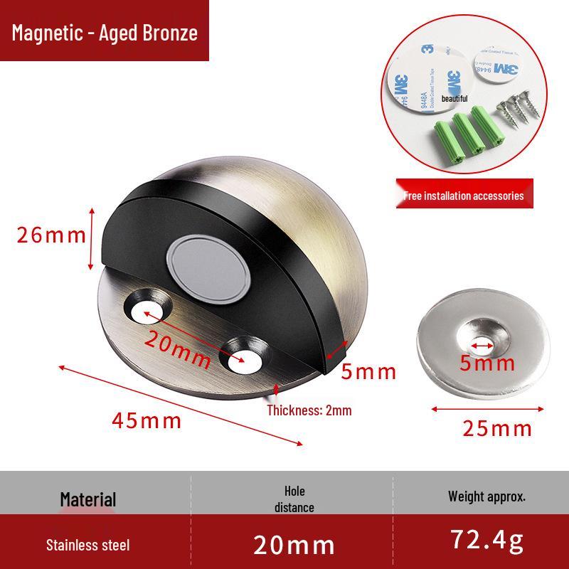 Резиновый дверной стопор без сверления, противоударный, для стеклянных дверей - Без отверстий, противовзломный, дизайн в виде черепахи