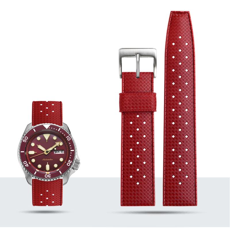 rubber  watchband for S-eiko Canned SRPD73 silicone strap  22mm 20mm Waterproof and breathable bracelet Outdoor sports watchband