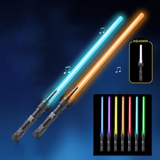1/2Pcs Durable Adjustable Smooth Edges 3 Modes Movie Cosplay LED Glow Lightsaber Outdoor Toy Daily Play Stick