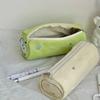 Star Green Pencil Case Cute Pencil Box Storage Bag Embroidered Stationery Bag Large-capacity Desktop Pencil Box