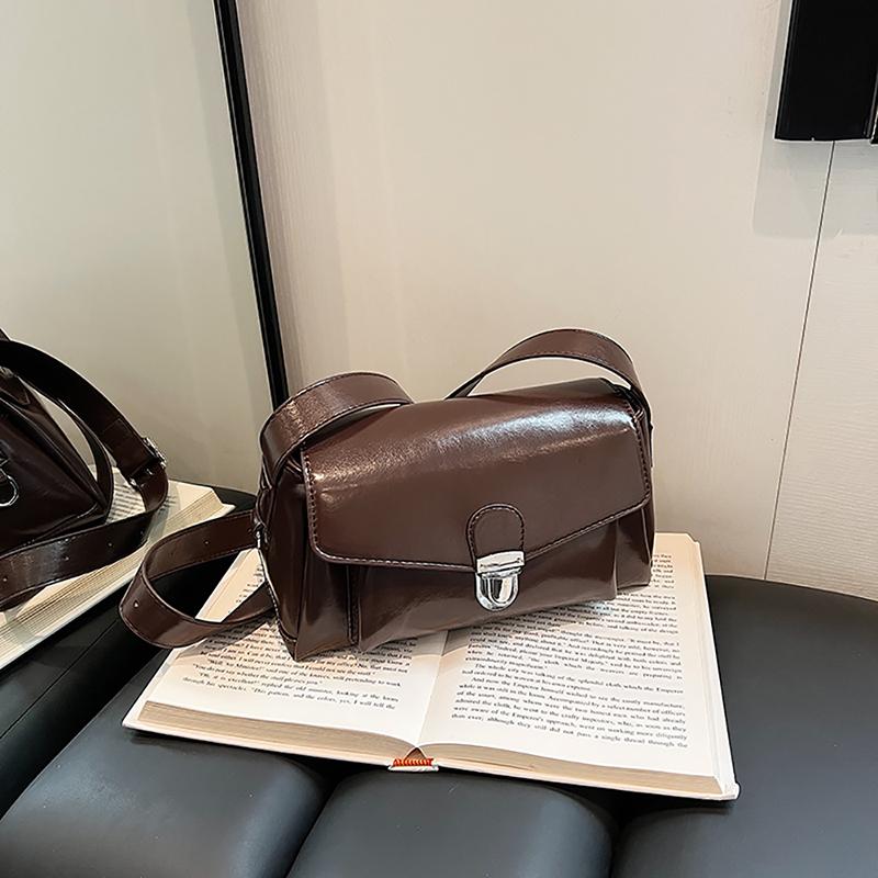 Винтажная масляно-вощеная кожаная простая квадратная сумка, модная универсальная сумка через плечо, женская новая сумка через плечо