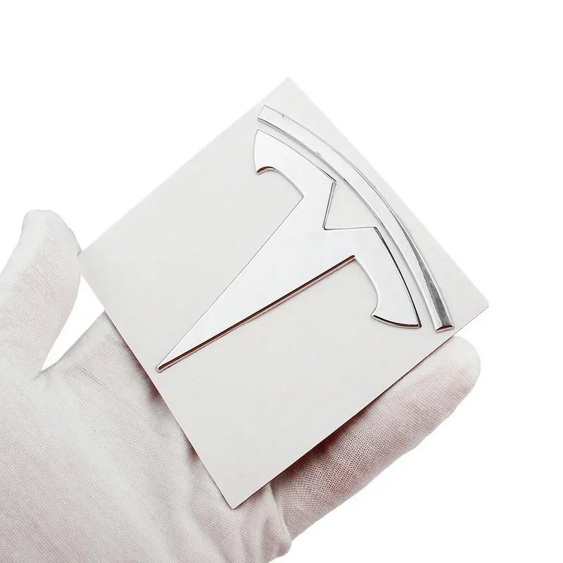 Автомобильная наклейка Tesla Металлическая Покрываемая Передняя эмблема логотипа Наклейка для Tesla Model 3 Mode Y Задний багажник Значок Углеродное волокно Наклейка Внешний