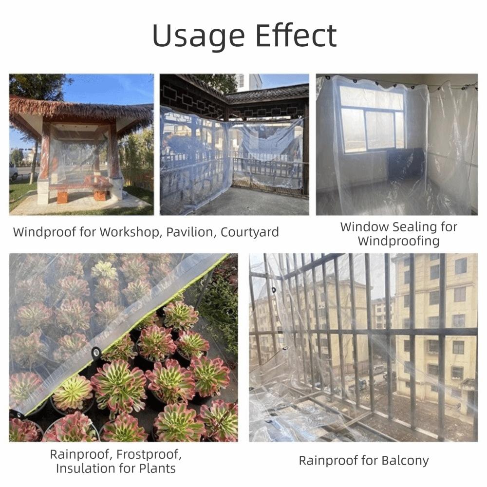 Прозрачный ПВХ Прозрачный Дождевик Утолщенный Материал Дождестойкая Ткань Навес для Перголы