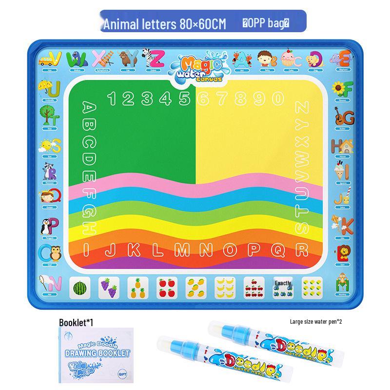 Волшебный коврик для рисования водой - 100×80см Цветное одеяло для рисования и письма для детей