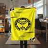 1Pc Maccabi Netanya FC Print Flannel Blanket High Quality Warm Comfortable Cover for All Seasons Perfect for Gifts Home Decor