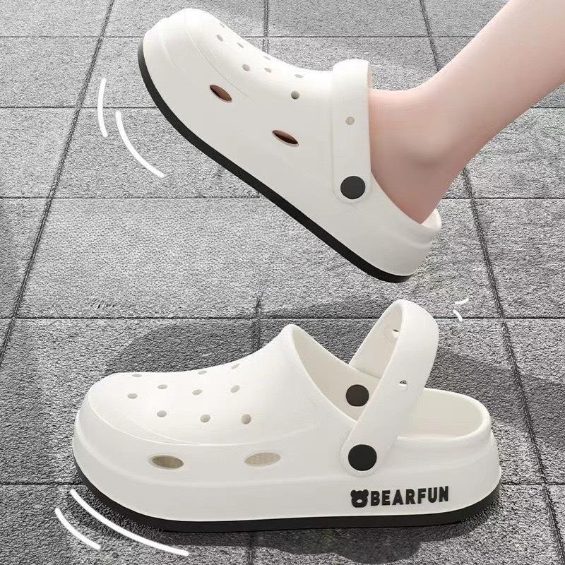 Женские летние сандалии на толстой подошве из дышащей ткани, подходят для прогулок, выгула собак и домашнего использования, легкие и амортизирующие повседневные пляжные туфли