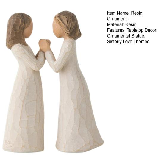 Статуэтка сестры из смолы, настольное украшение для сестринской дружбы, украшение для гостиной, спальни, скульптура для девочек, сестринская любовь, подарок для подруг-сестер