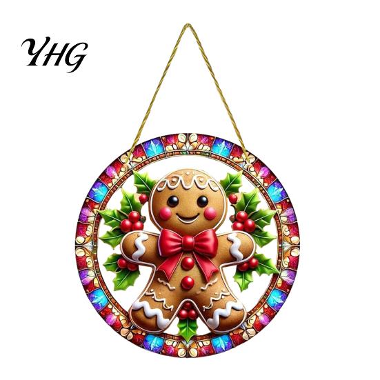 Xmas Porch Hanging Signs Christmas Tree Ornaments, Acrylic Festive Pendants with Lanyard for Gift Tags Holiday Party Home Decoration, Indoor