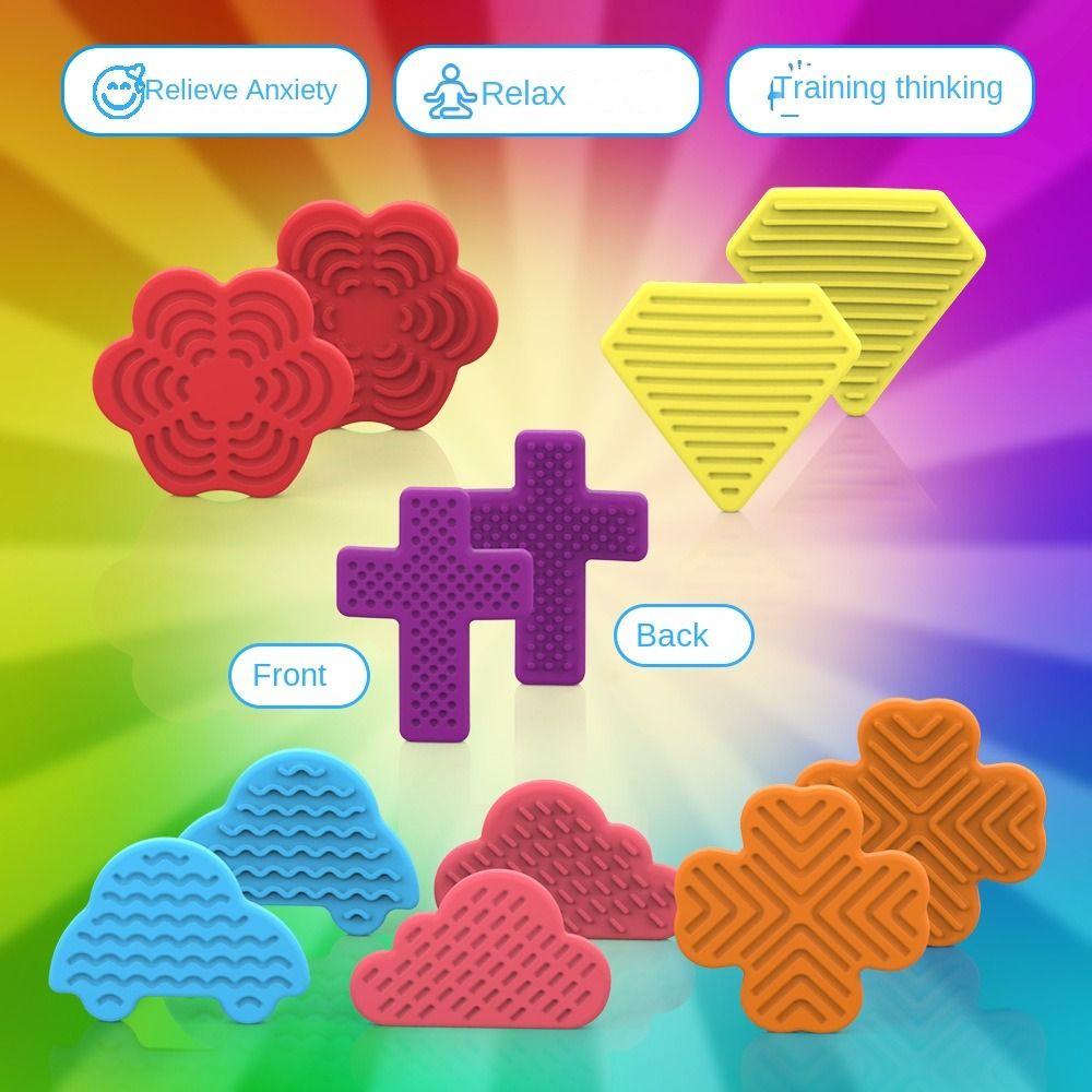 6 шт./набор текстурированных детских сенсорных камней, расслабляющих текстурированных камней для беспокойства, рождественский подарок