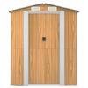 Garden Shed Light Brown 192 x 357 x 223 cm Galvanized Steel