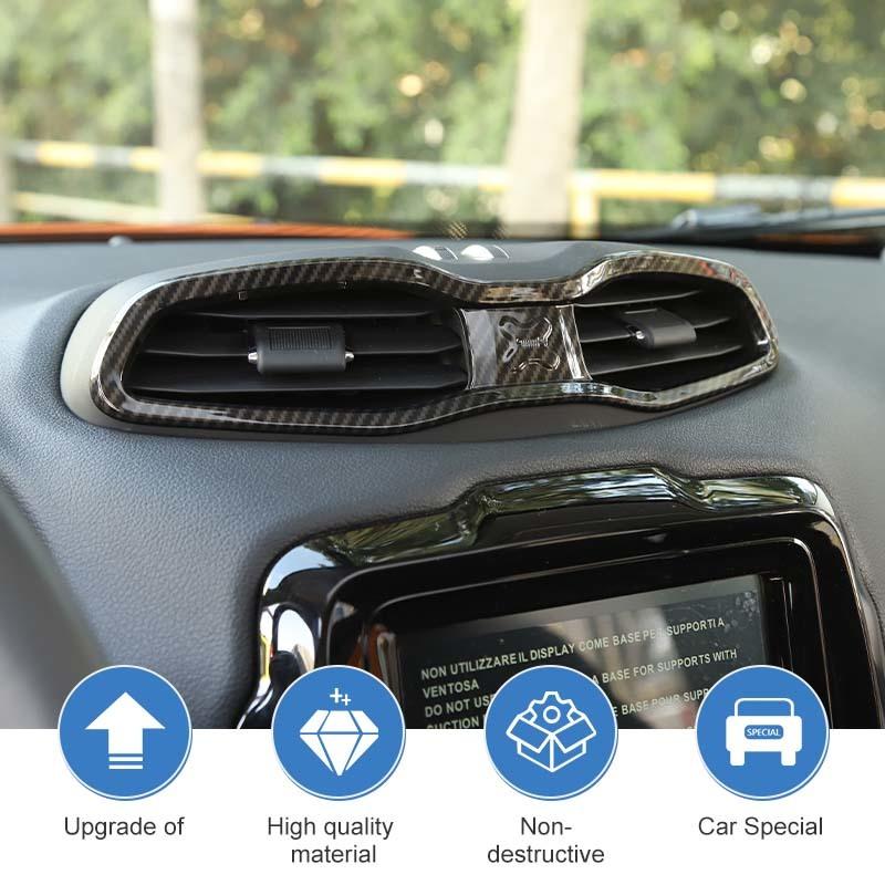 ABS салон центральный воздухозаборник декоративная наклейка рамка украшения для Jeep Renegade 2016 Up автомобильные аксессуары