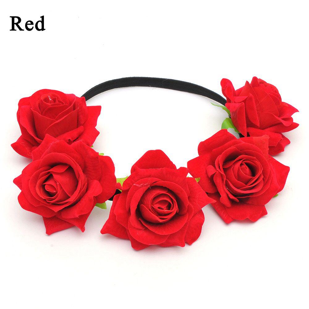 Hair Accessories Hair Wreaths Wedding Headwear Floral Crown Rose Flower Headbands Hair Garland