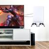 Wall Mount Host Stand with 2 Controller Hook Host Universal Wall Bracket Space Saver Storage Rack for PS5 Slim/PS5 Game Console