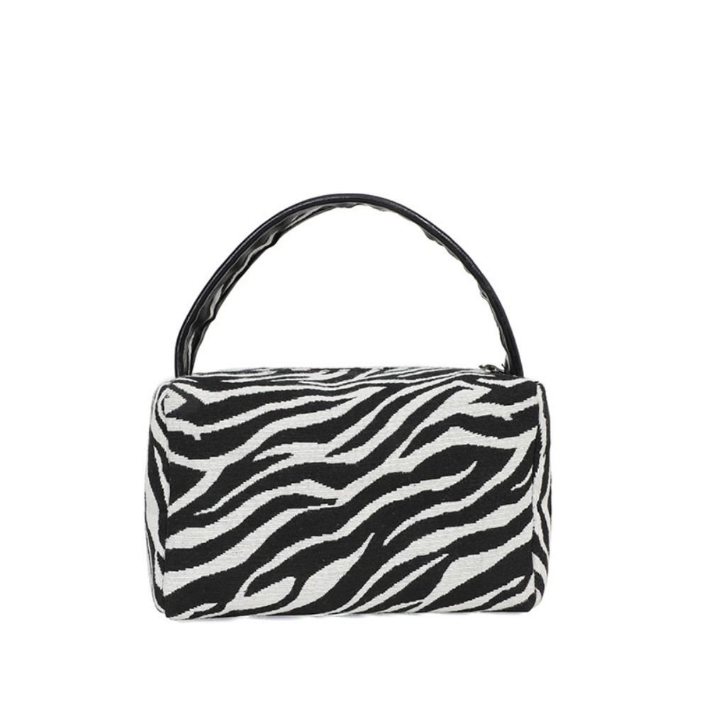Zipper Leopard Makeup Bag Large Capacity Make Up Pouch Bag Fashion Canvas Pillow Bag Travel
