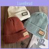 Color Solid Winter Knit Hat Men Women Fleece Lined Beanie Design Weather Cold