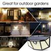 310 LED Solar Lamp Outdoor Light IP65 Waterproof for Garden Decorcation Street Lights Human Body Sensor 3 Modes Wall Lamp