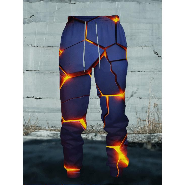 Худи в стиле Lava Crack Tech 3D-печать Неповседневное Набор из 2 шт.