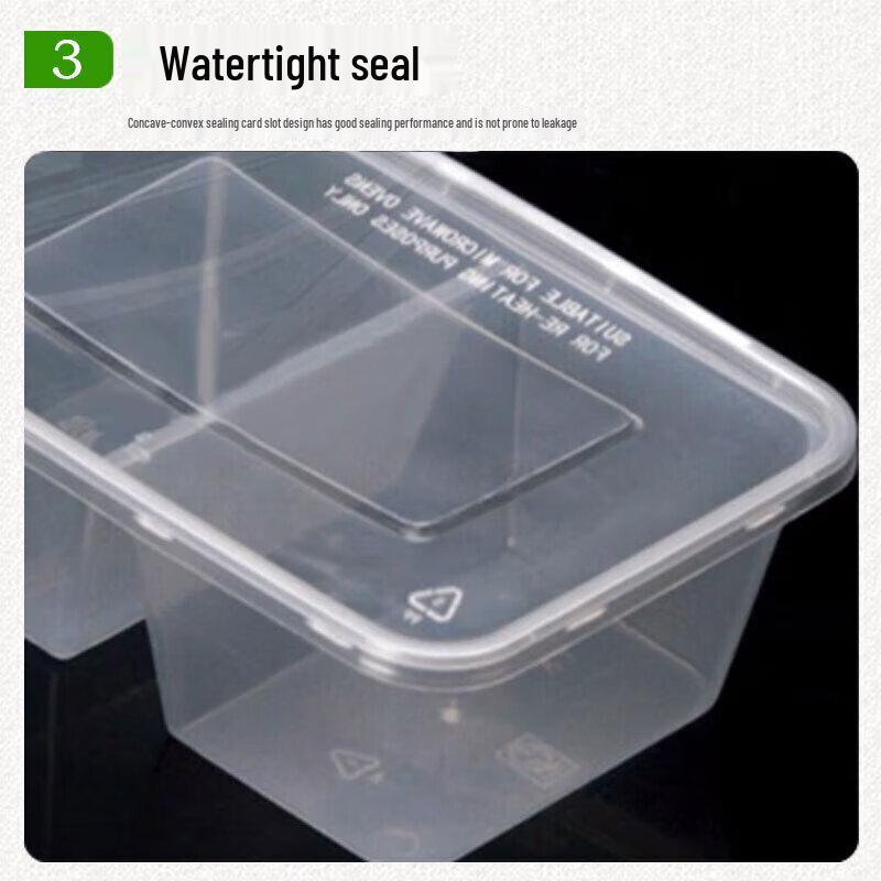 Einweg-Rechteckiger Lebensmittelbehälter mit 6 Fächern (150 Sätze)