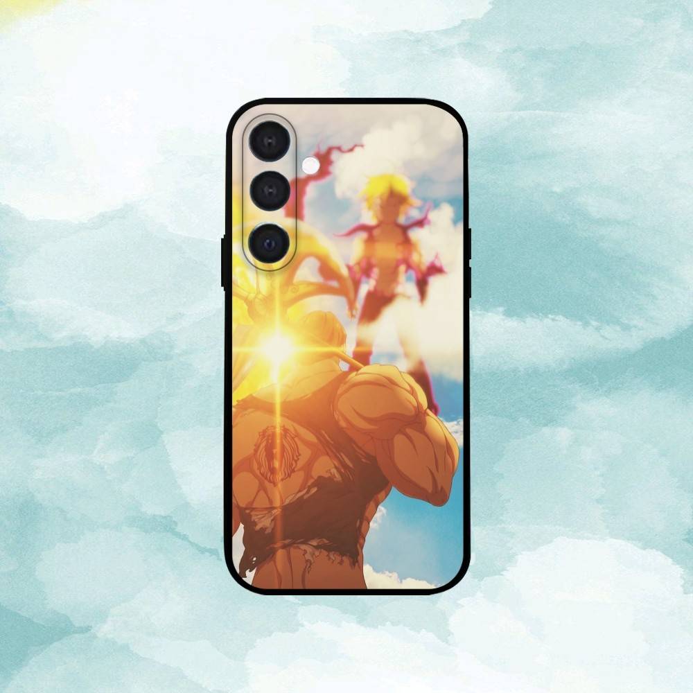 Мультяшный чехол для телефона E-Escanor Sun для Samsung A73,72,71,A52,51,40,41,A22,A32,31,A13, Мягкий черный корпус