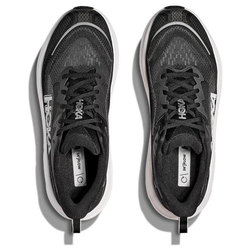 HOKA One One SKYFLOW Противоскользящие износостойкие низкие кроссовки для бега мужские черные с белым 1155111-bwht