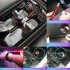 4in1 Symphony LED Interior Car Lights Strip Foot Light Dynamic Flash Light Music APP Control RGB Color 48SMD USB Car Accessories